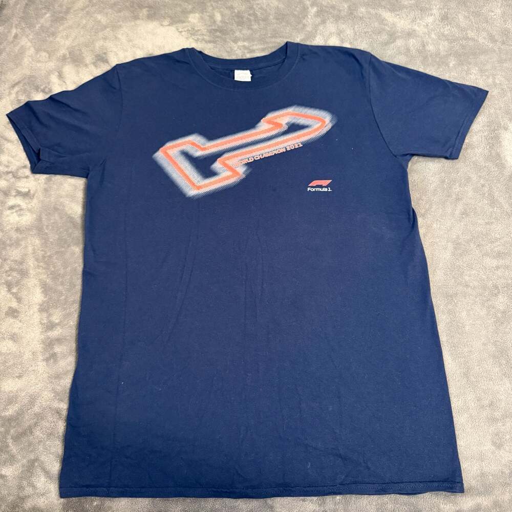 Formula 1 2021 World Champion Graphic T-Shirt Navy Blue Size L